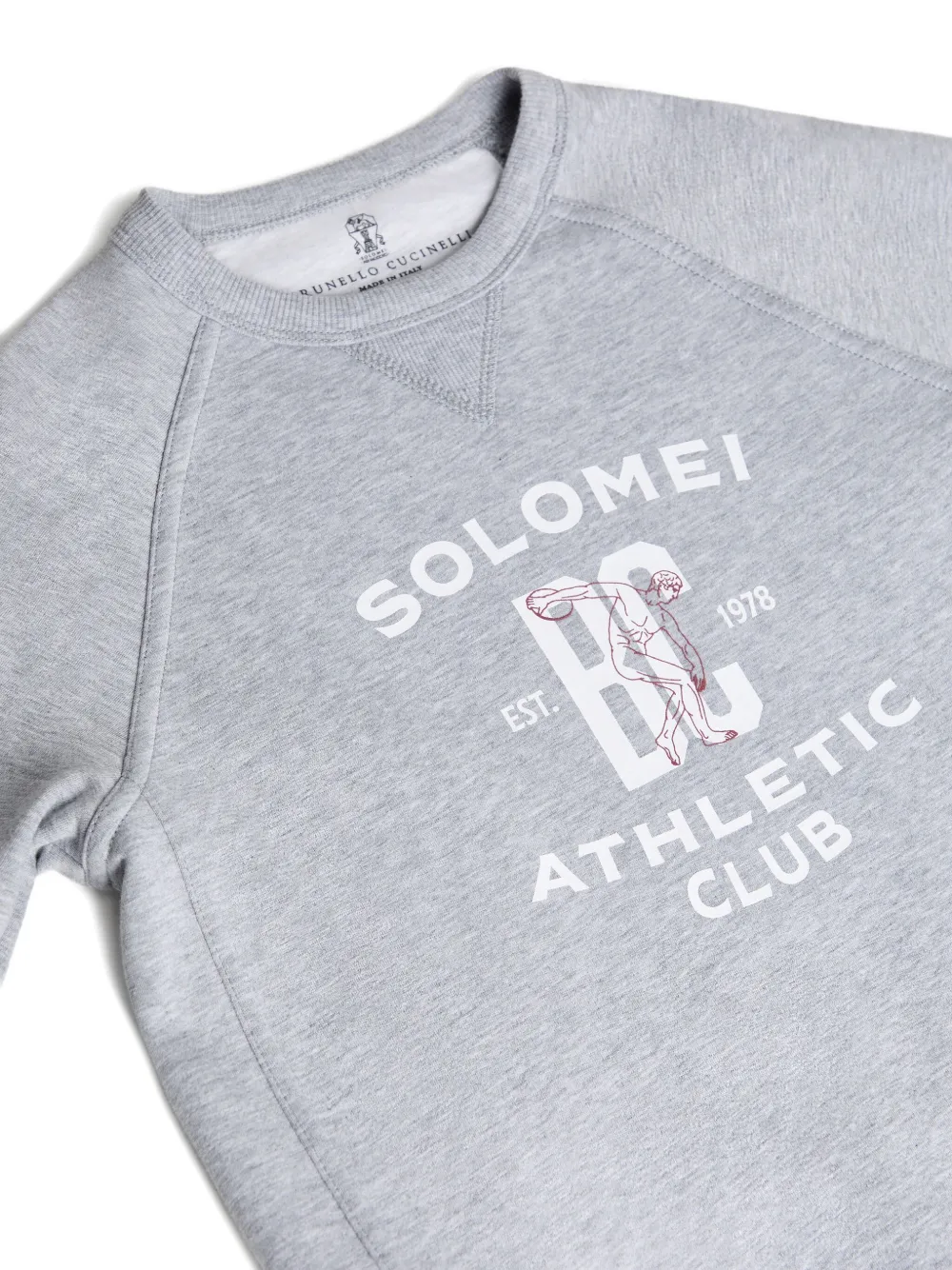 Brunello Cucinelli Kids cotton-blend sweatshirt Grijs