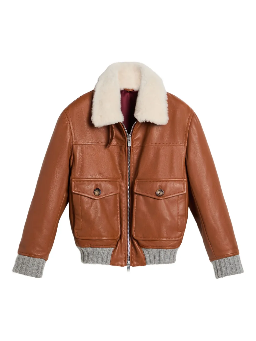 Brunello Cucinelli Kids shearling jacket Bruin