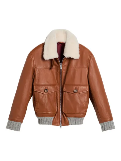 Brunello Cucinelli Kids Jacke aus Faux Shearling