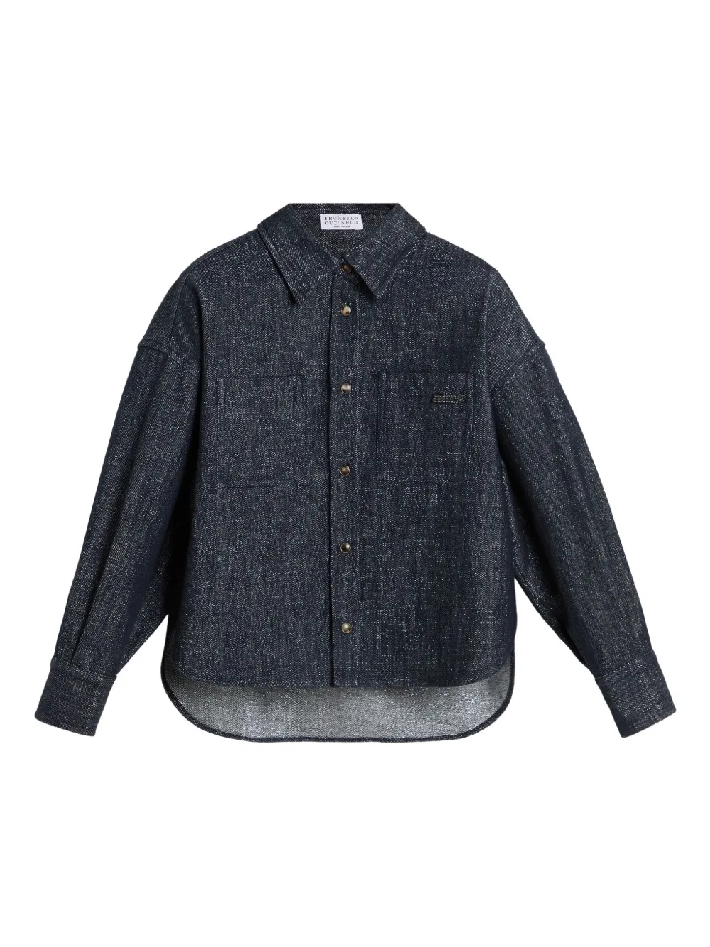 Brunello Cucinelli Kids denim shirt Blauw