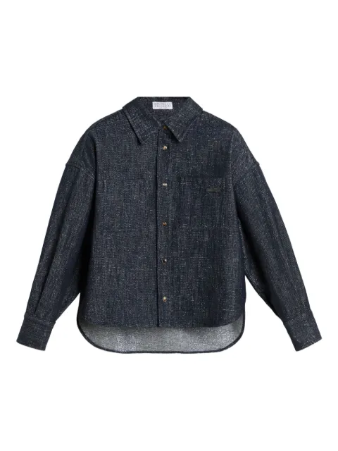 Brunello Cucinelli Kids camisa vaquera