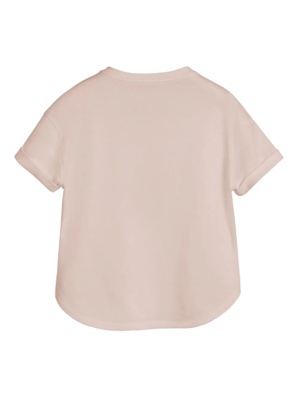 Brunello Cucinelli Kids slogan-embroidered T-shirt Roze