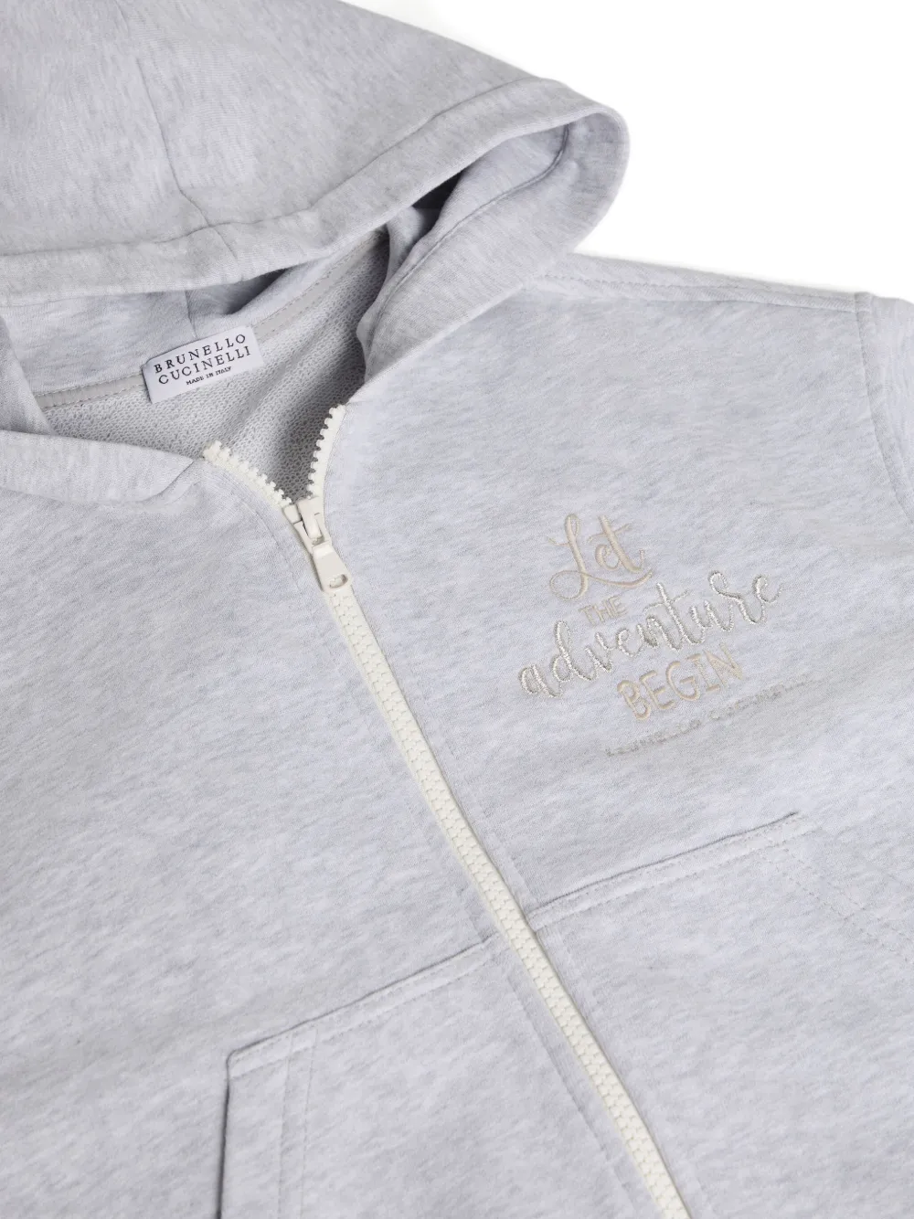 Brunello Cucinelli Jersey Hoodie In White
