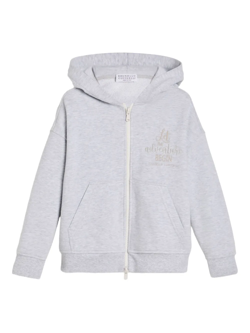 Brunello Cucinelli Jersey Hoodie In White