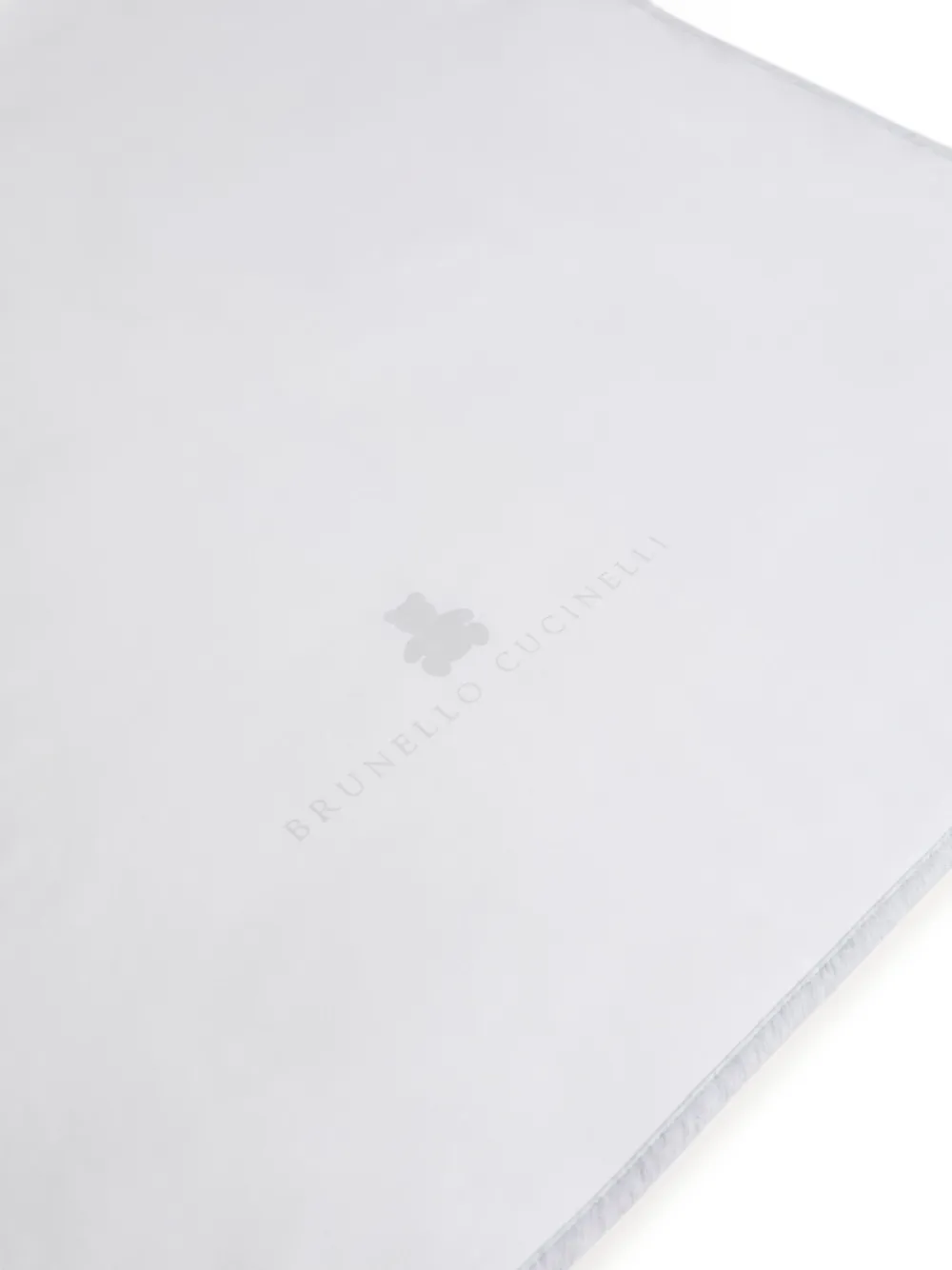 Brunello Cucinelli Interlock Cotton Blanket In Gray