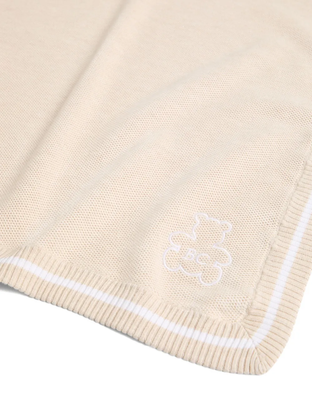 Brunello Cucinelli Kids Baby Bernie deken met borduurwerk (80 cm x 80 cm) Beige