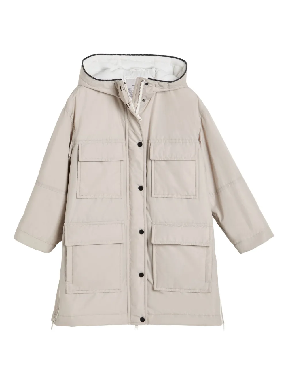 Brunello Cucinelli Kids Taffeta parka Beige