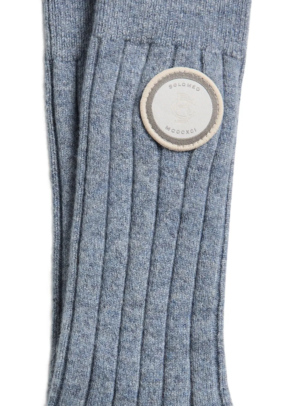 Brunello Cucinelli Kids Kasjmier gebreide sokken Blauw