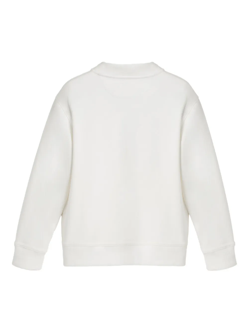 Brunello Cucinelli Kids logo-patch bomber jacket Wit
