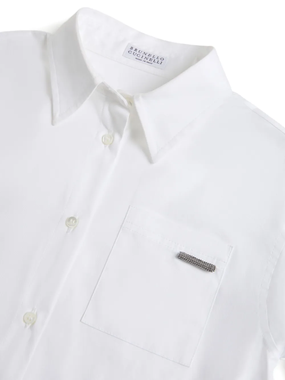 Brunello Cucinelli Kids long-sleeved shirt Wit