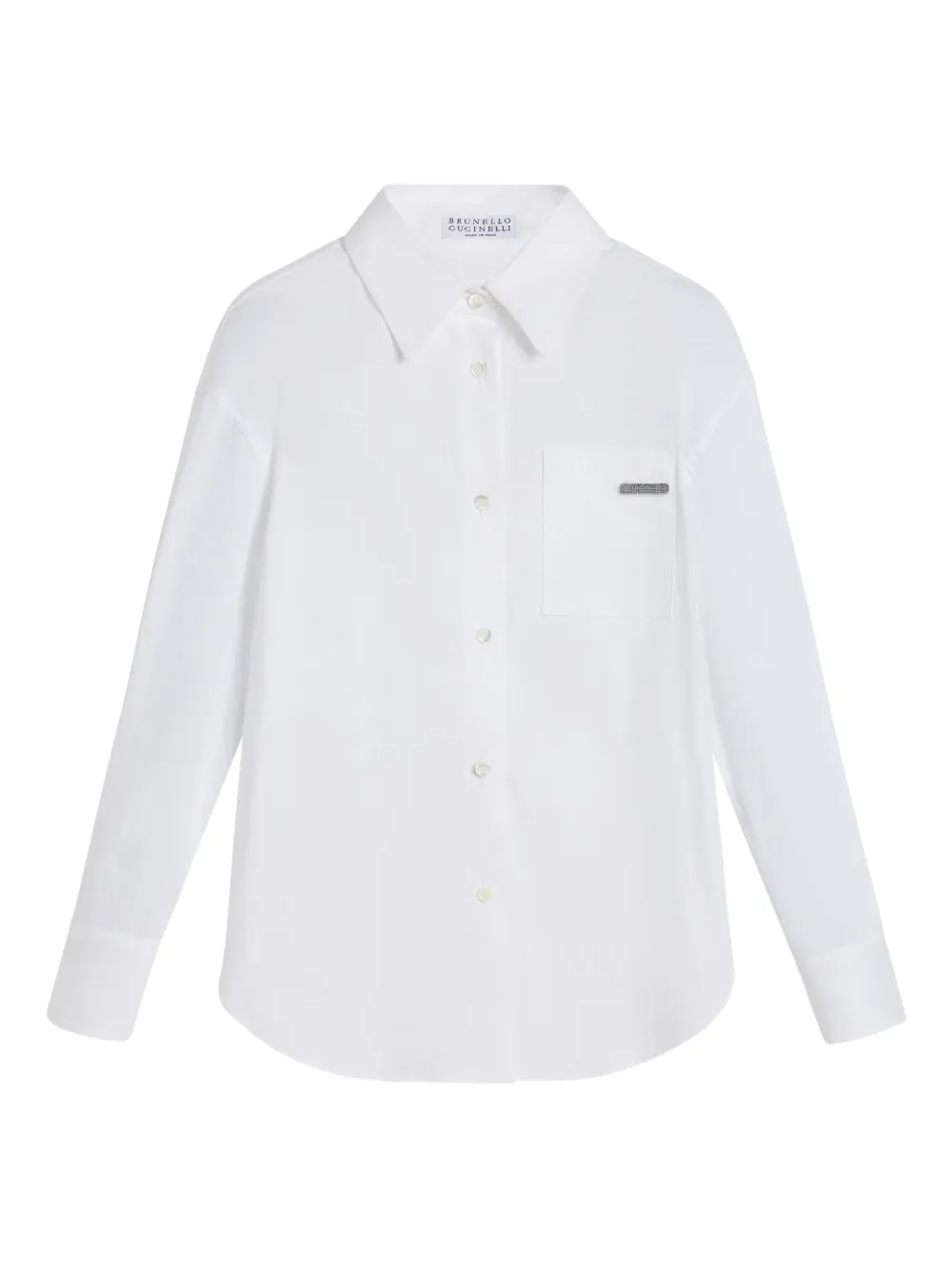 Brunello Cucinelli Kids long-sleeved shirt Wit