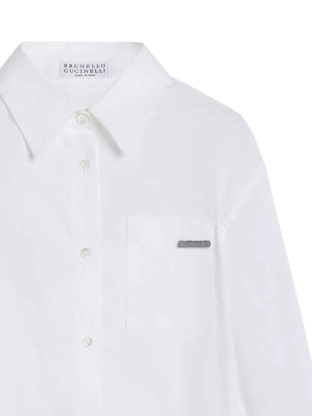 Brunello Cucinelli Kids long-sleeved shirt Wit