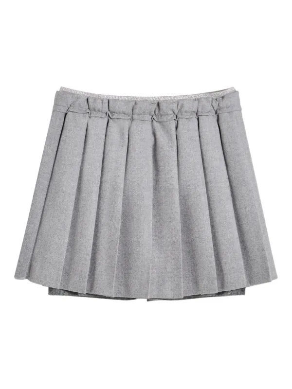 ややワケアリ ブルネロクチネリ♡ プリーツスカート グレー Brunello Cucinelli Kids プリーツ スカート | グレー | FARFETCH JP