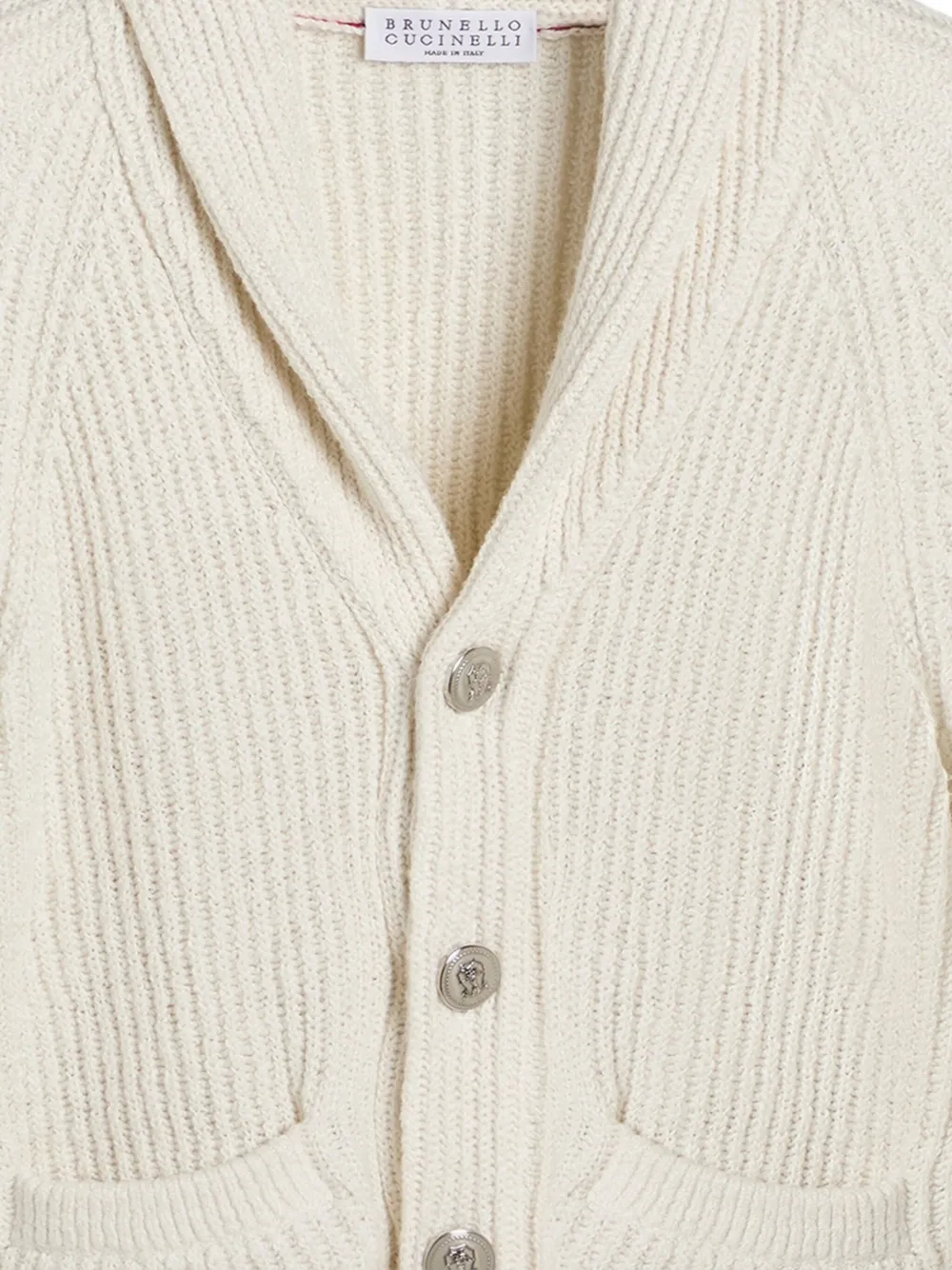 Brunello Cucinelli Kids Geribbeld vest Beige