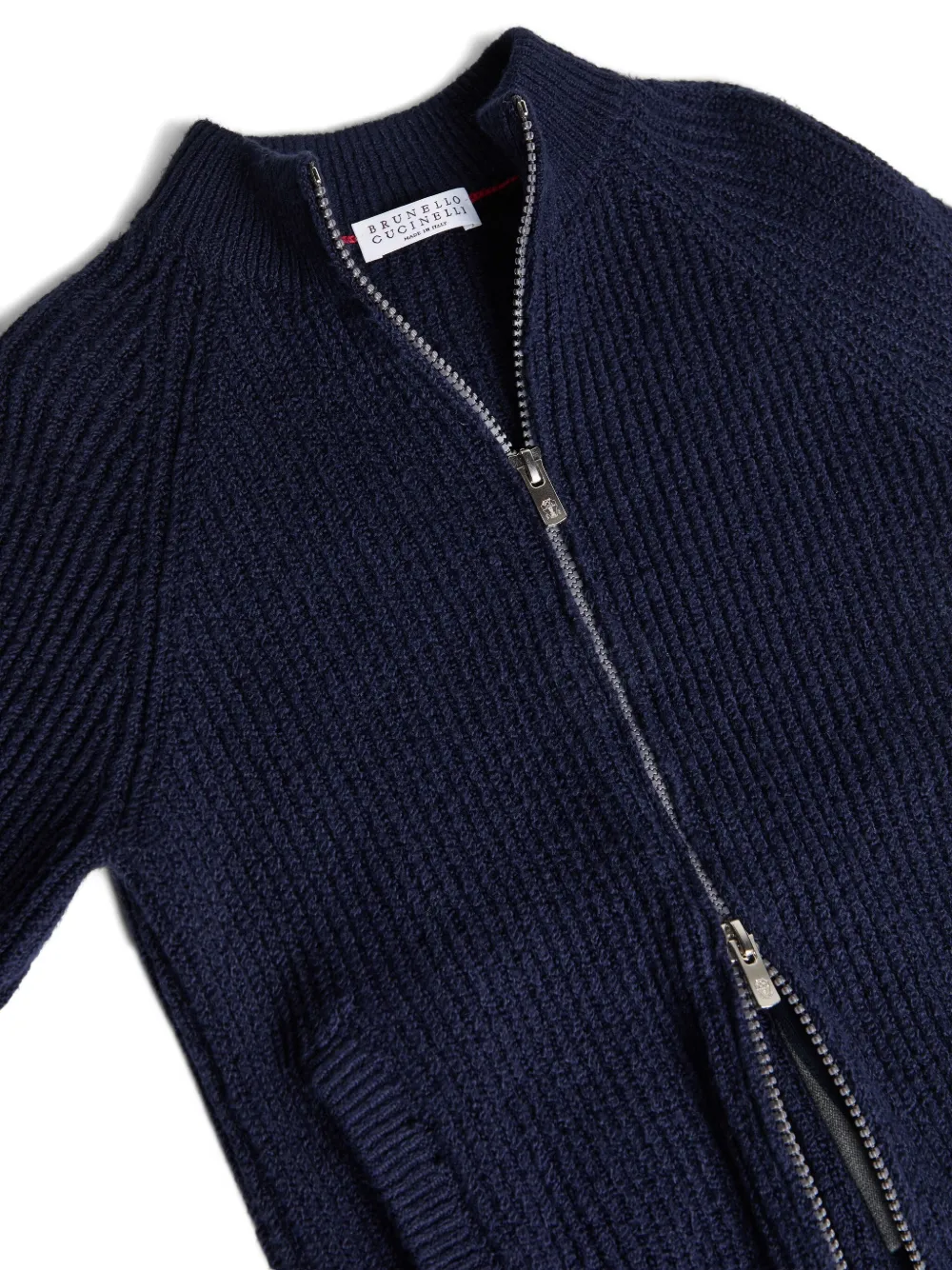 Brunello Cucinelli Kids Vest met rits Blauw