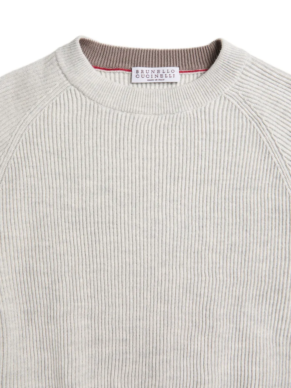 Brunello Cucinelli Kids Geribbelde sweater Grijs