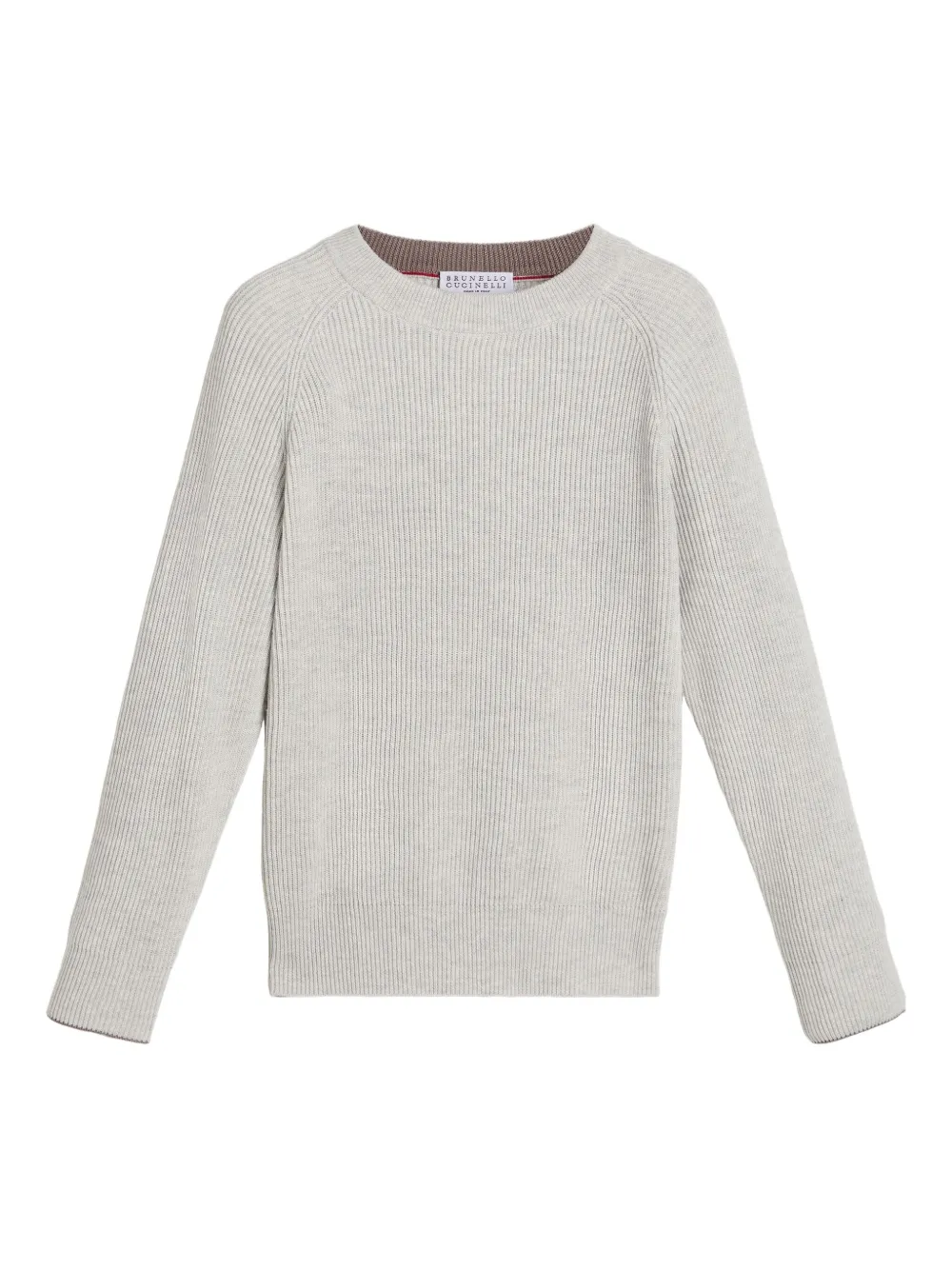 Brunello Cucinelli Kids Geribbelde sweater Grijs