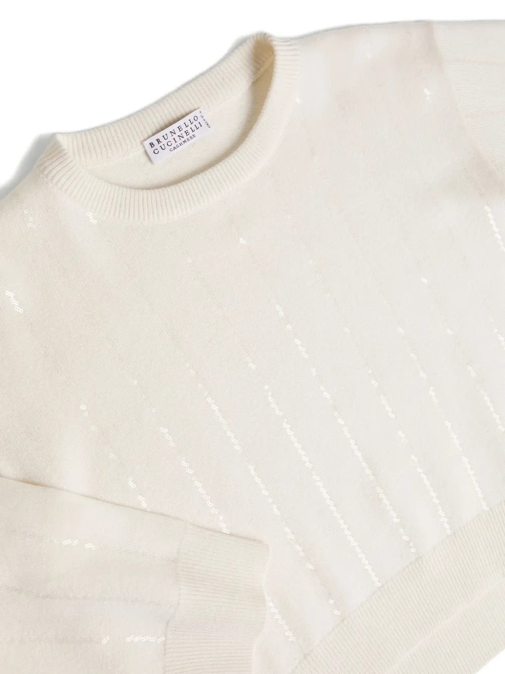 Brunello Cucinelli Kids Sweater van scheerwol Wit