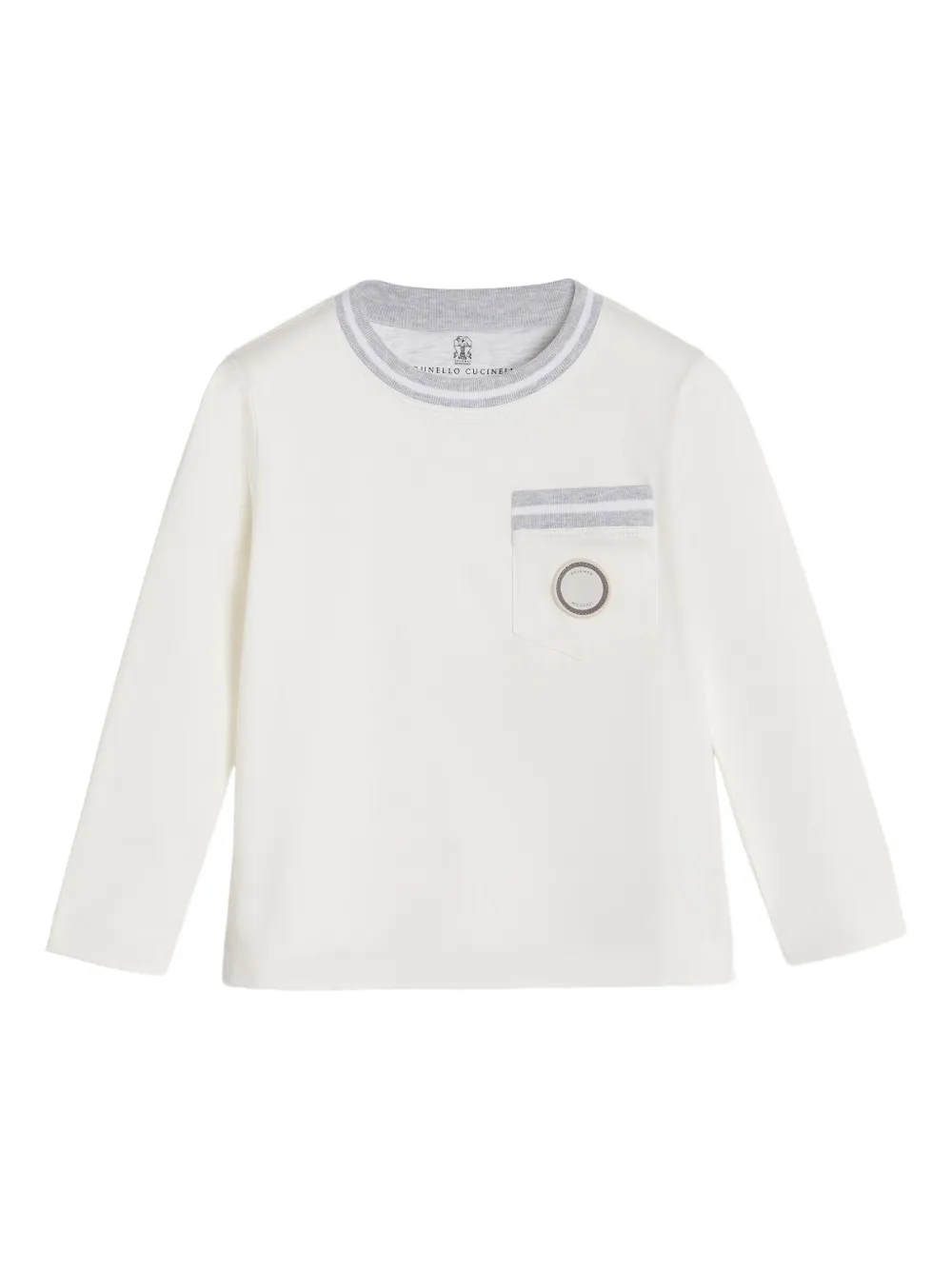 Brunello Cucinelli Kids T-shirt con applicazione - Toni neutri