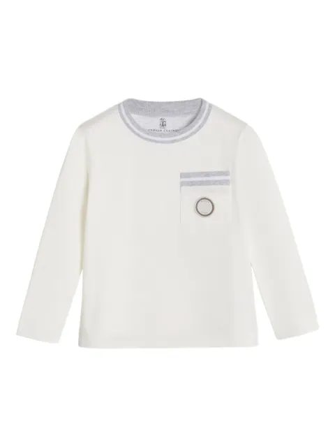 Brunello Cucinelli Kids patch-detailed T-shirt