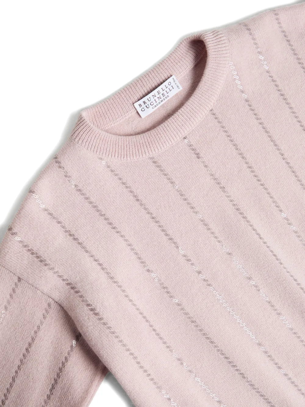 Brunello Cucinelli Kids sequin-embellished sweater Roze