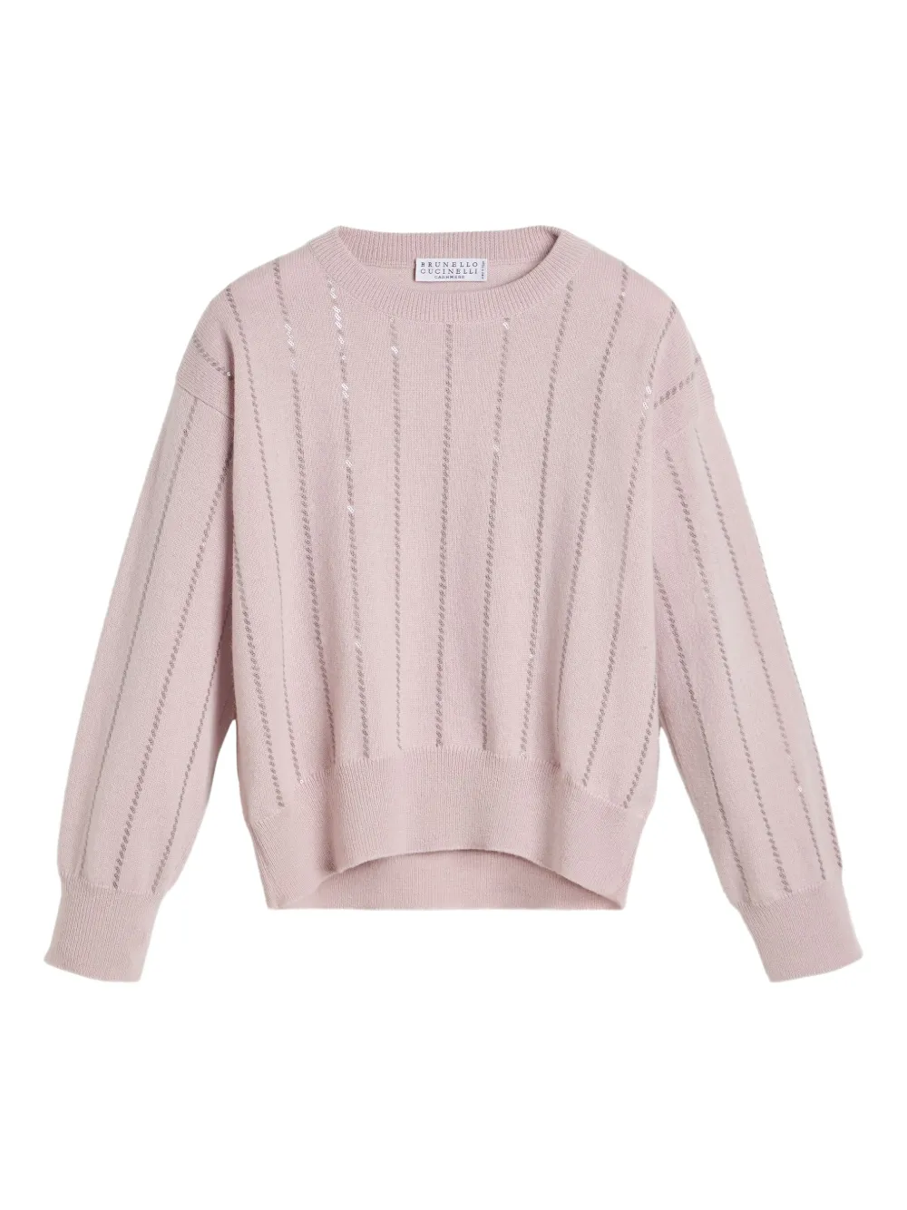 Brunello Cucinelli Kids sequin-embellished sweater Roze