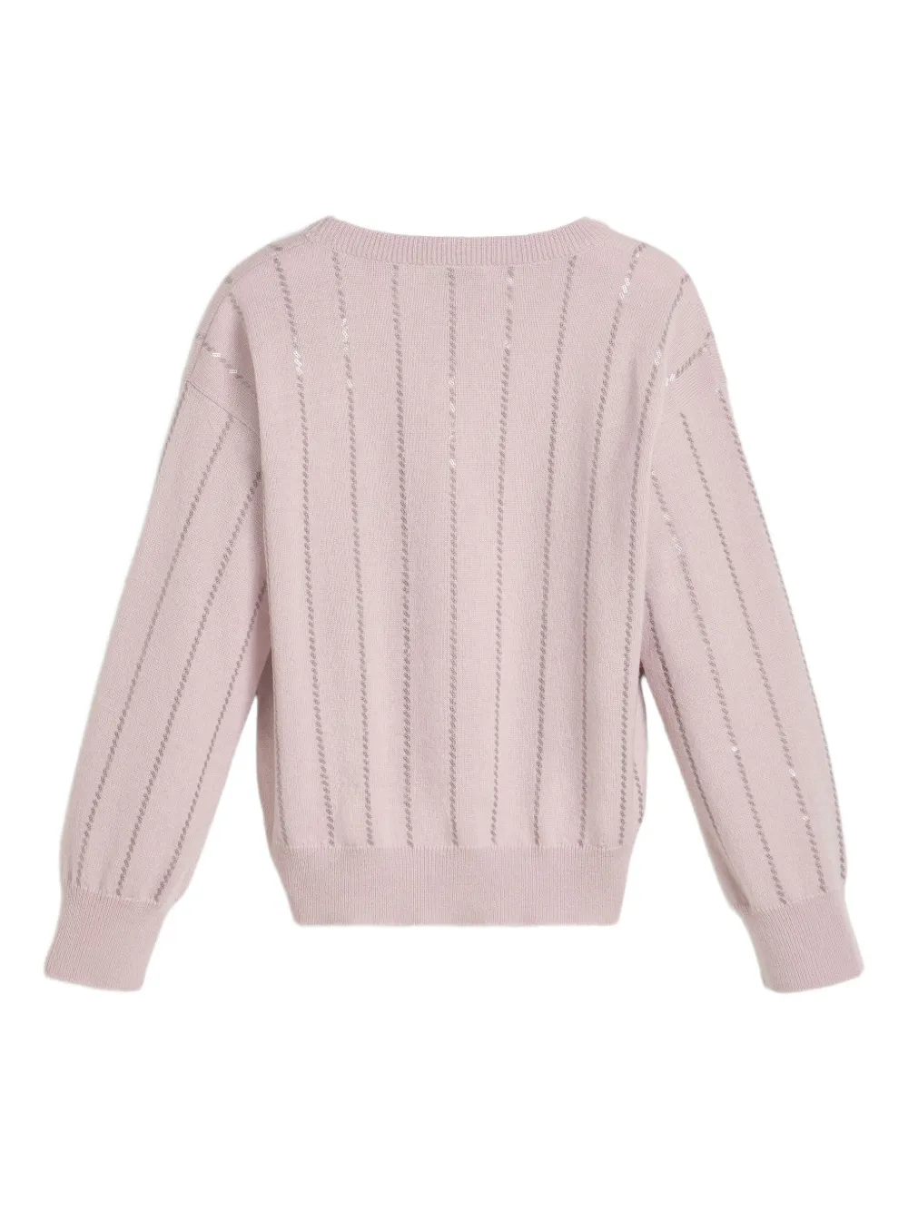 Brunello Cucinelli Kids sequin-embellished sweater Roze