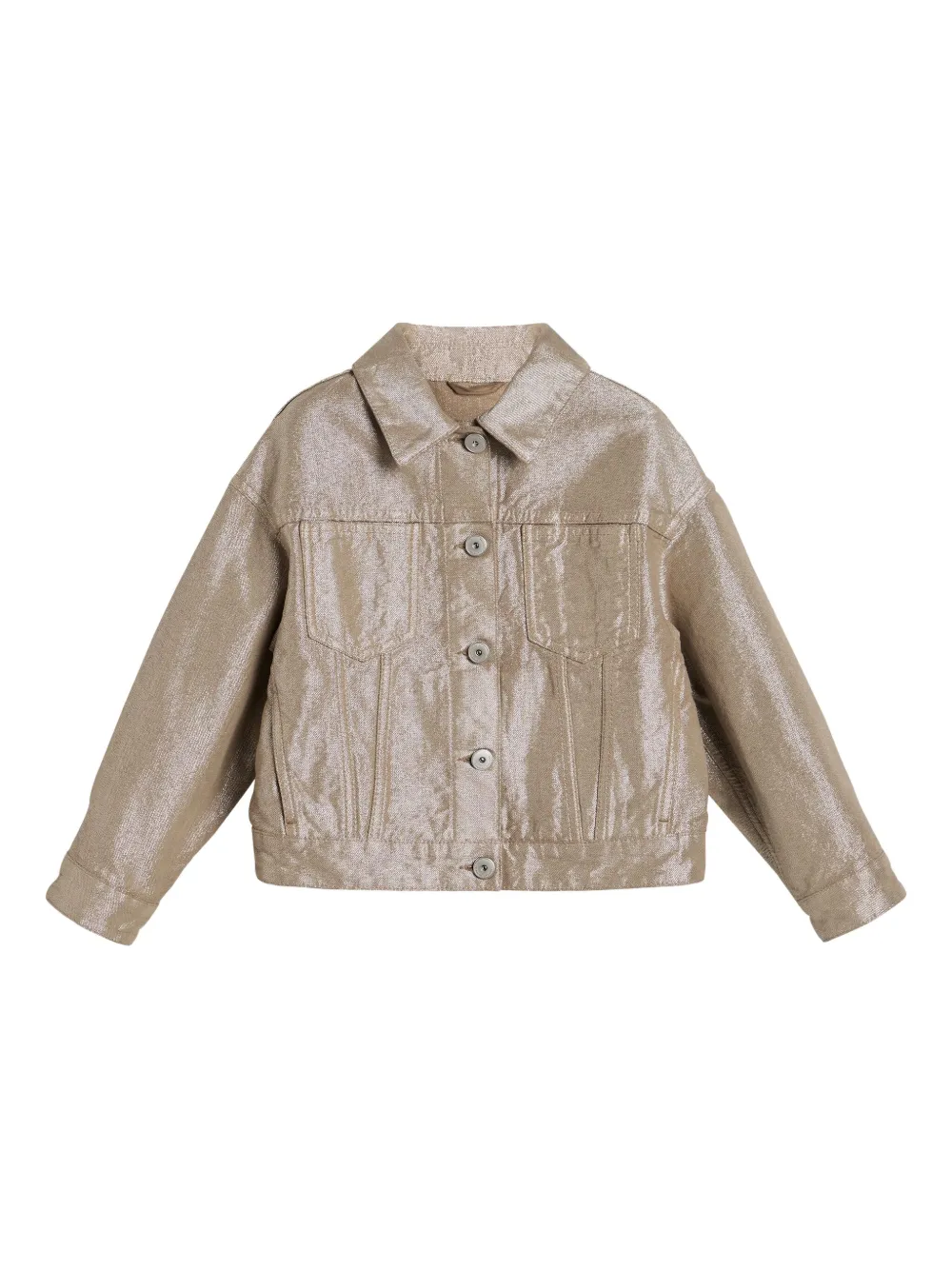 Brunello Cucinelli Kids sparkling four-pocket denim jacket Bruin