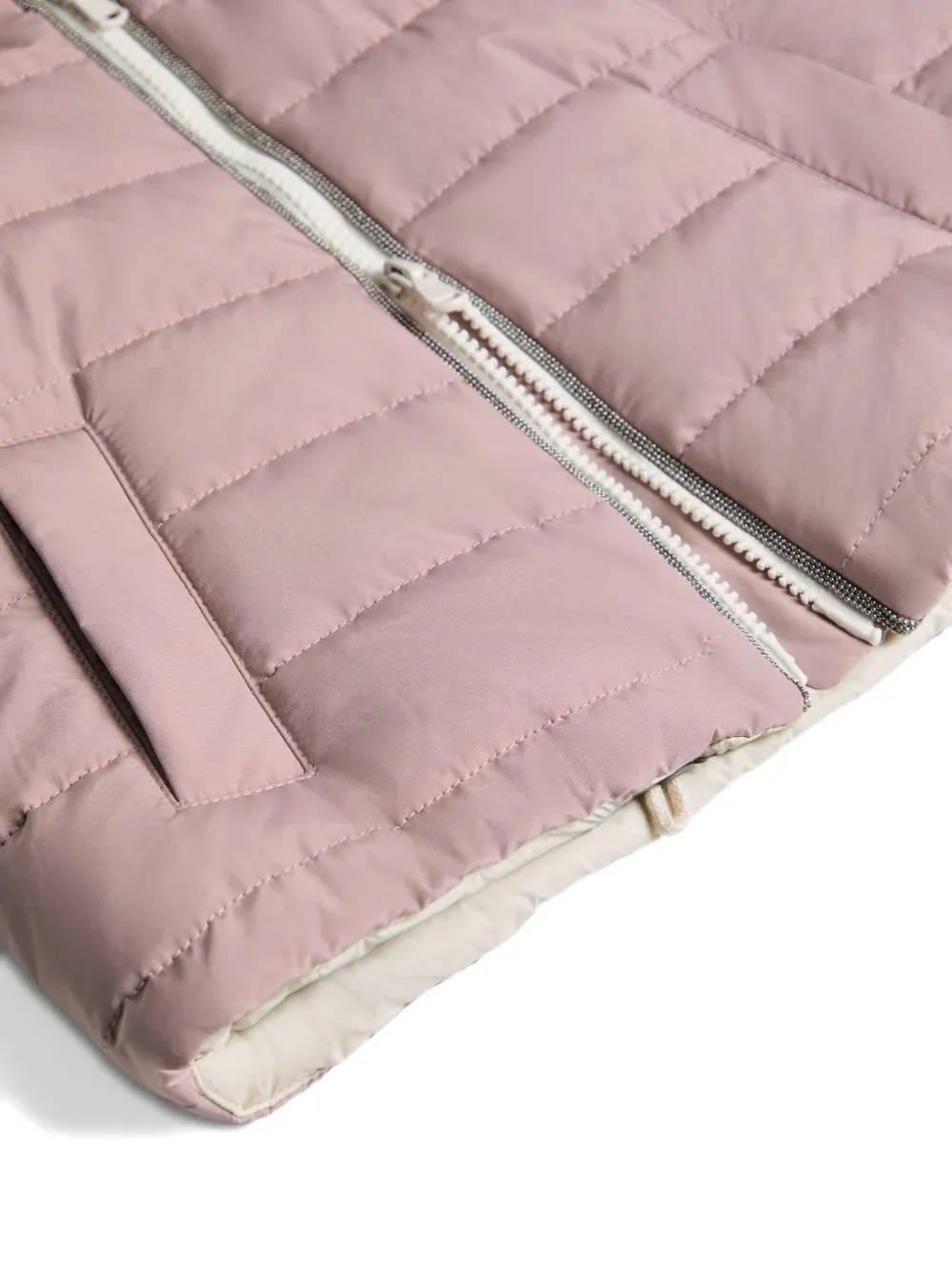 Brunello Cucinelli Kids padded gilet Roze