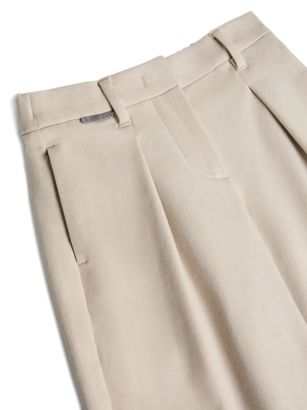 Brunello Cucinelli Kids A-line pleated trousers Beige