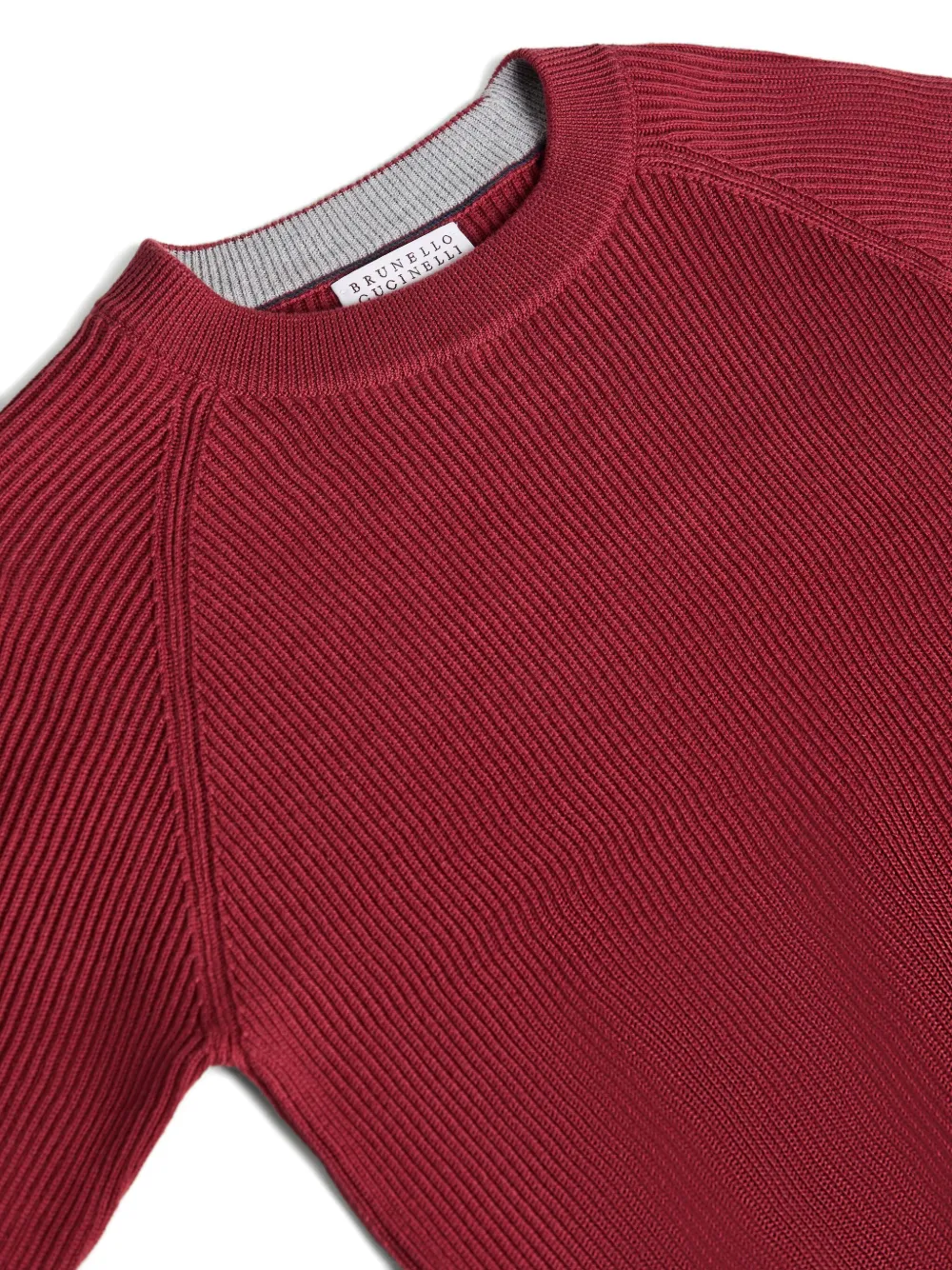 Brunello Cucinelli Kids Geribbelde sweater Rood