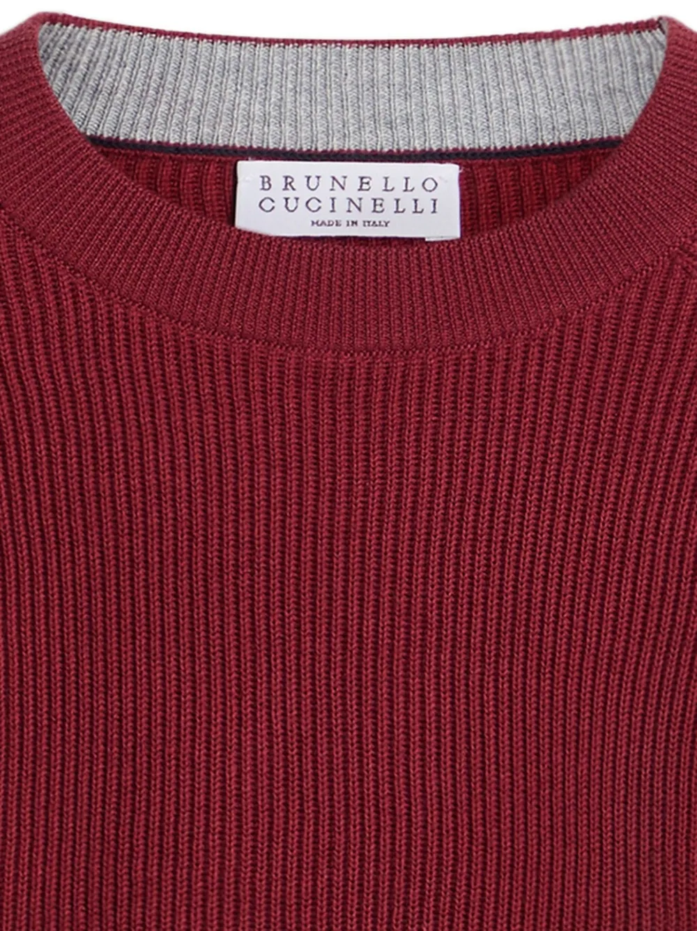 Brunello Cucinelli Kids Geribbelde sweater Rood