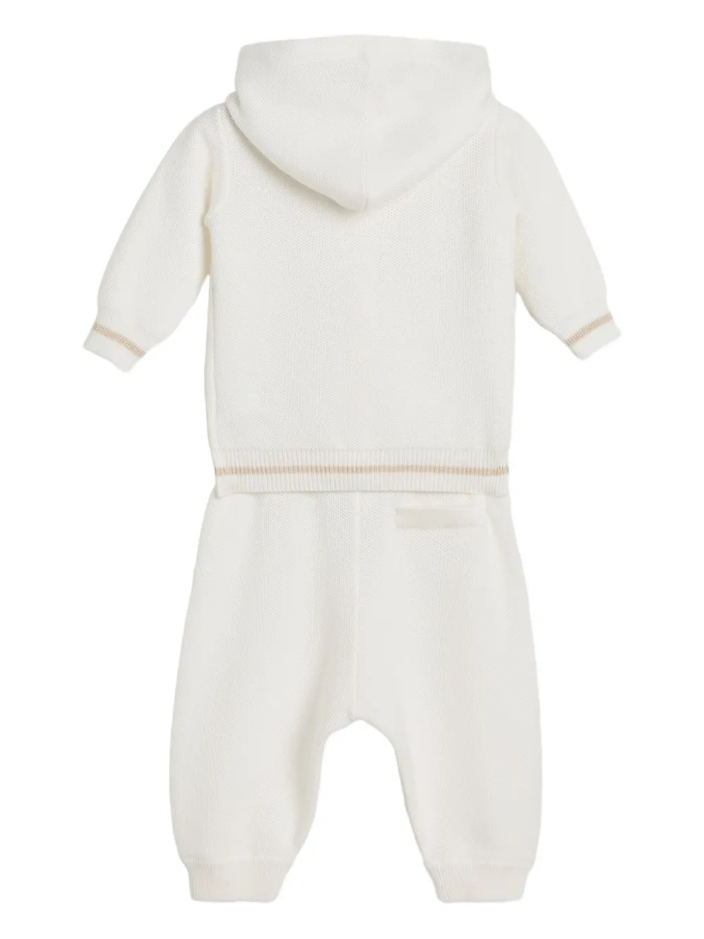 Brunello Cucinelli Kids logo-embroidered cotton babygrow set Wit