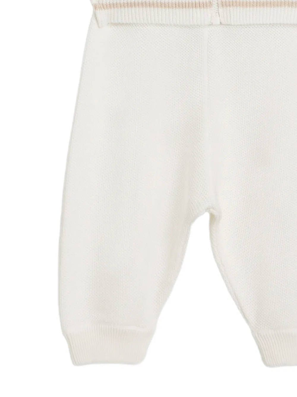 Brunello Cucinelli Kids logo-embroidered cotton babygrow set Wit