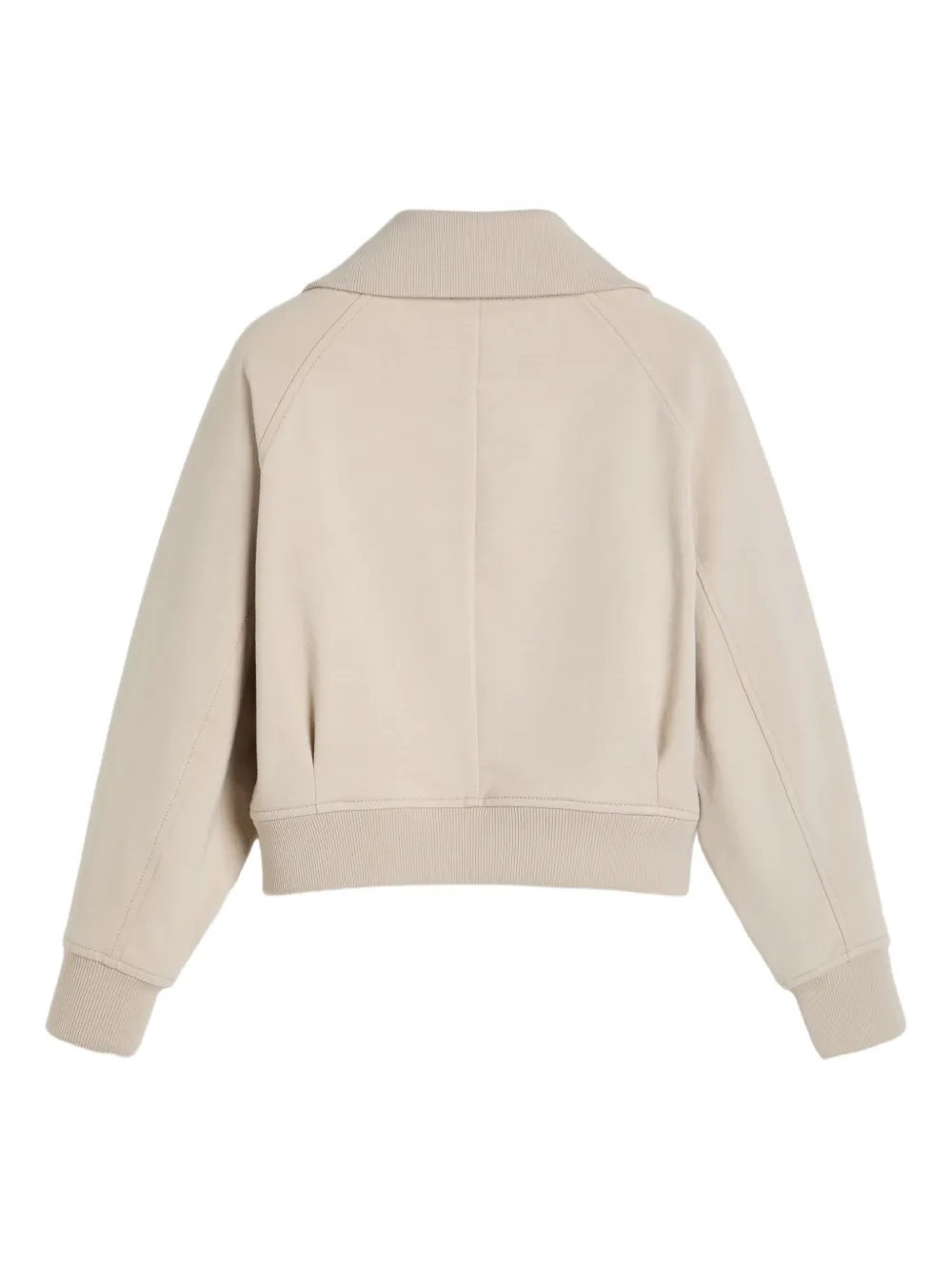 Brunello Cucinelli Kids two-way zip-fastening sweatshirt Beige