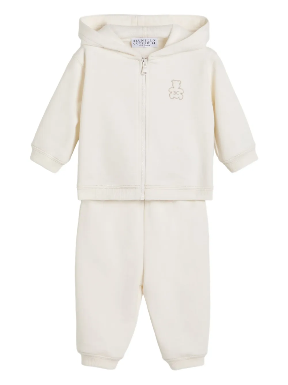 Brunello Cucinelli Kids Baby Bernie hoodie Wit