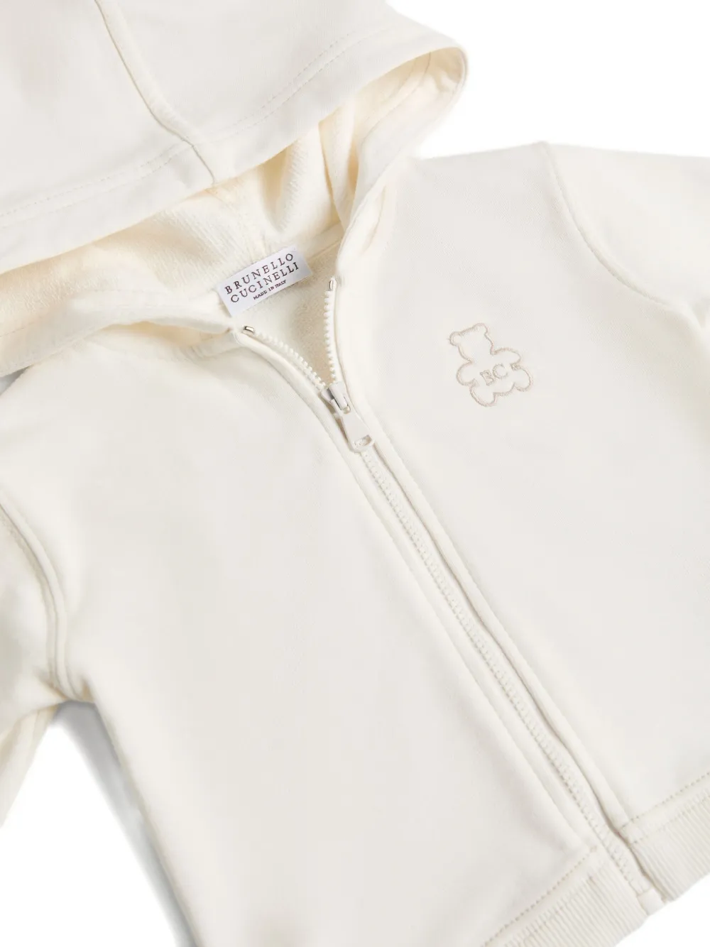 Brunello Cucinelli Kids Baby Bernie hoodie Wit