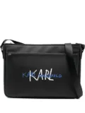 Karl Lagerfeld logo-print laptop bag - Black