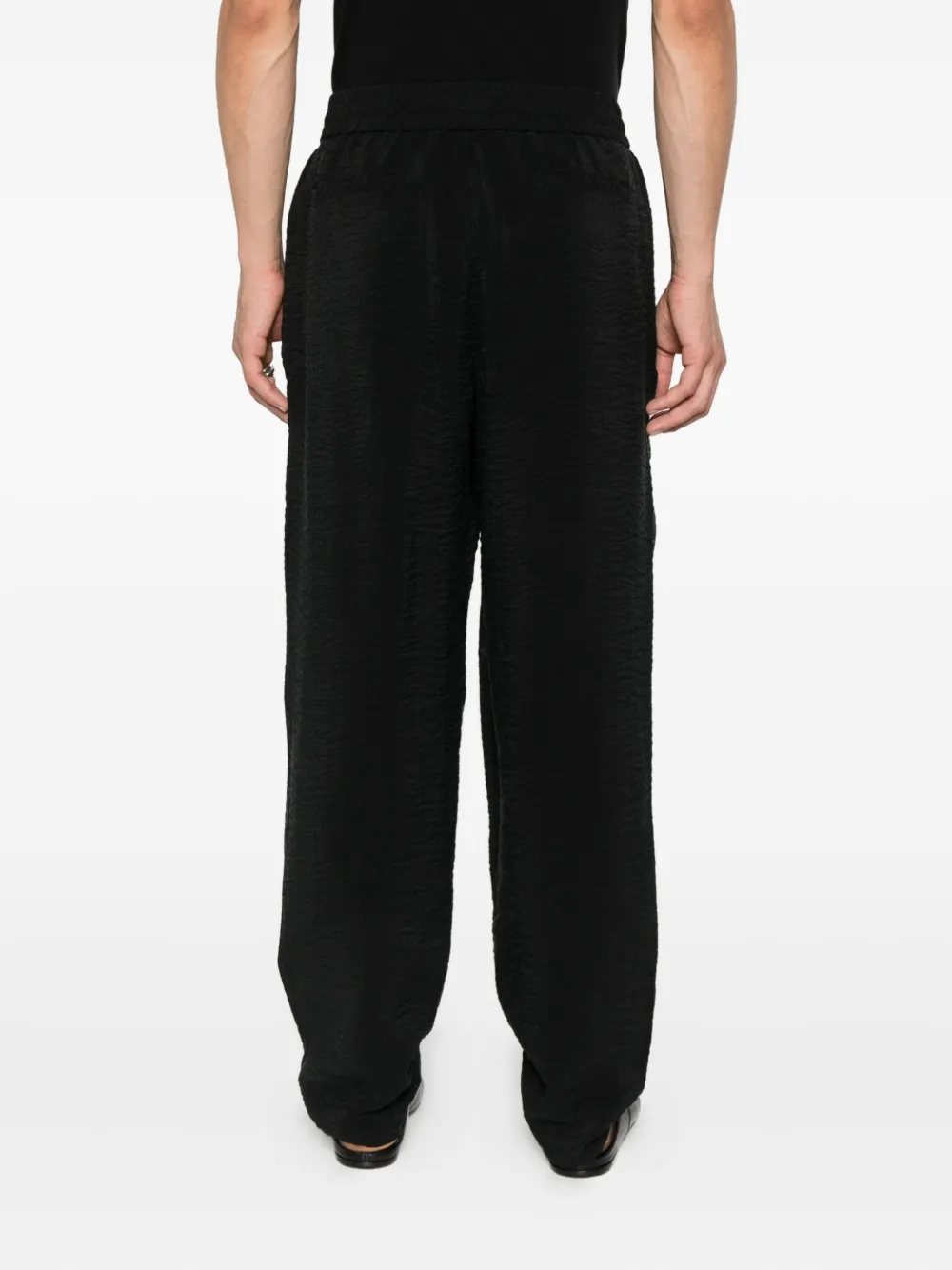 Giorgio Armani elastic-waistband trousers Zwart