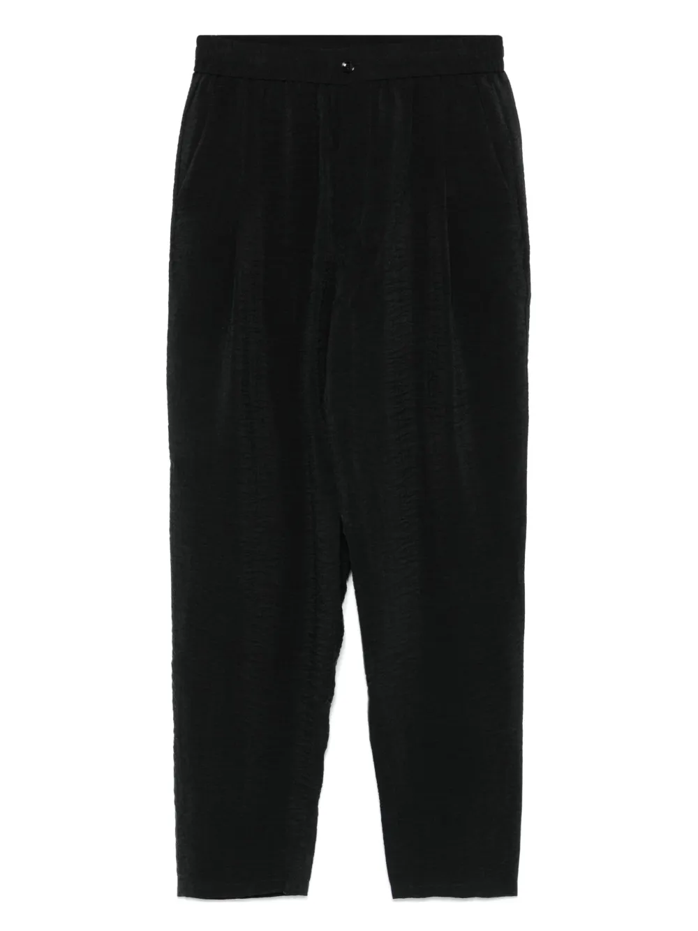 Giorgio Armani elastic-waistband trousers Zwart