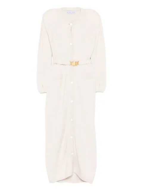 Rowen Rose button belted cardi-coat