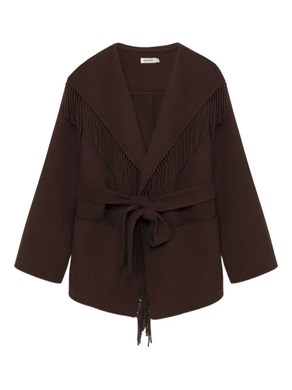 Simkhai Rowen Fringe Jacket in Brown