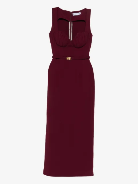 Rowen Rose belt-detail maxi dress