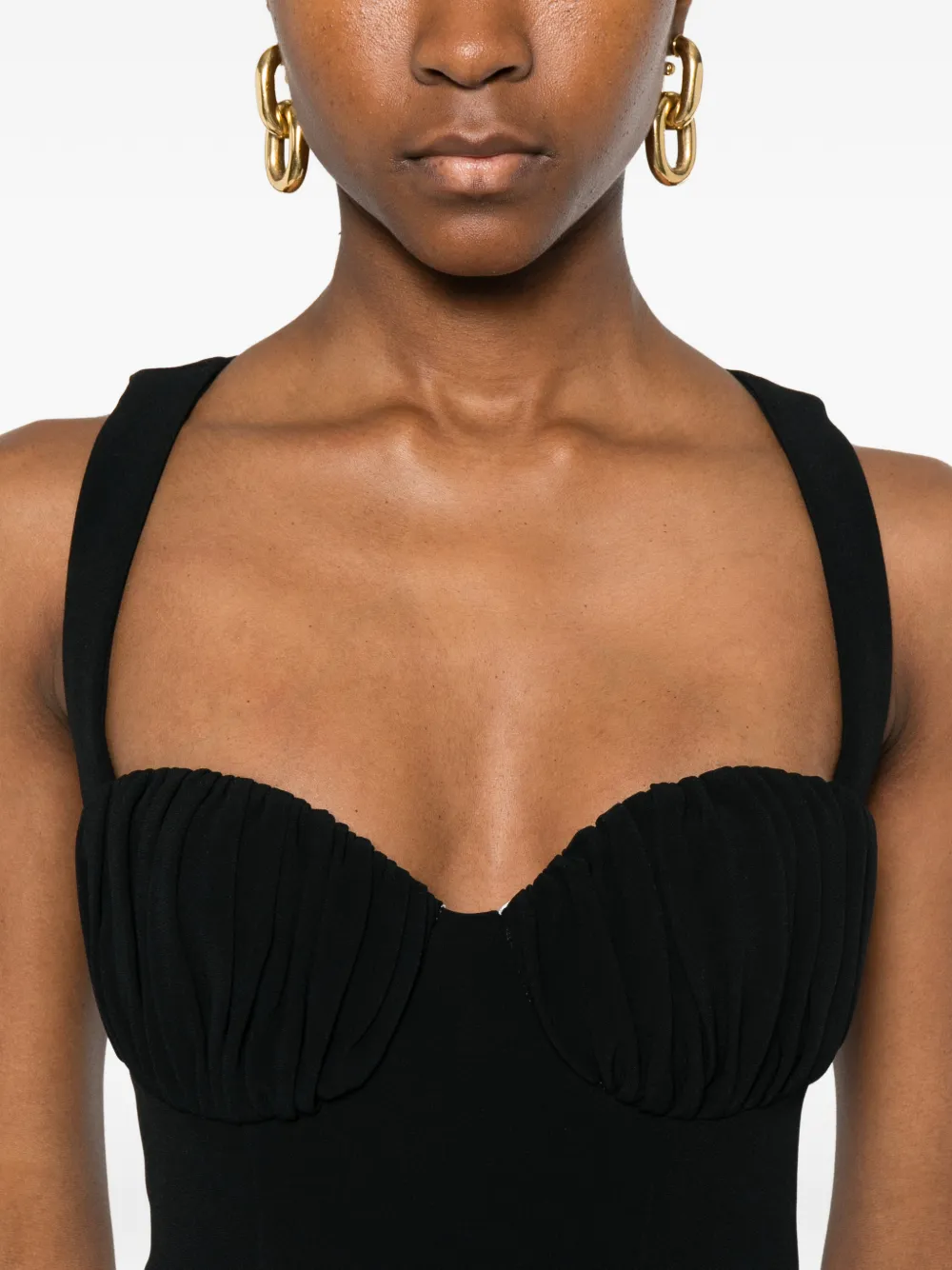 Rowen Rose Belt-detail Maxi Dress In Black