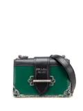 Prada Pre-Owned 2013-2025 Saffiano Trimmed City Calf Crystal Cahier crossbody bag - Black