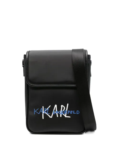 Karl Lagerfeld logo-print messenger bag