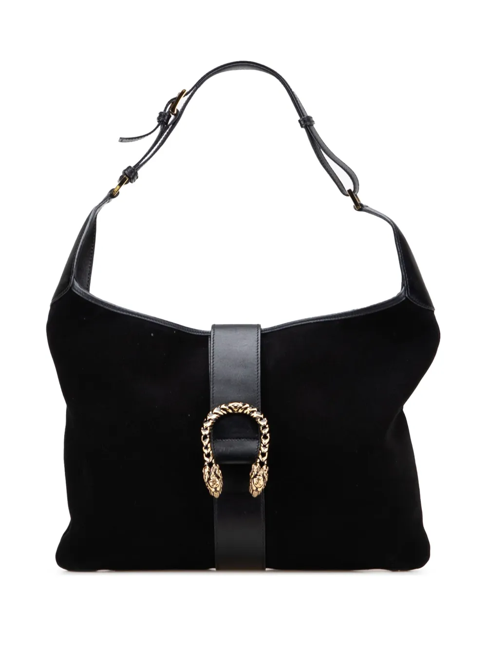 Gucci Pre-Owned 2016-2025 スエード ディオニュソス ホーボーバッグ - ブラック Gucci Pre-Owned 2016-2025 スエード ディオニュソス ホーボーバッグ - ブラック