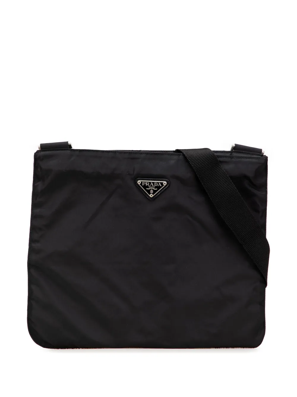 Prada Pre-Owned 2000-2013 テスート ジップトップ ショルダーバッグ - ブラック Prada Pre-Owned 2000-2013 テスート ジップトップ ショルダーバッグ - ブラック