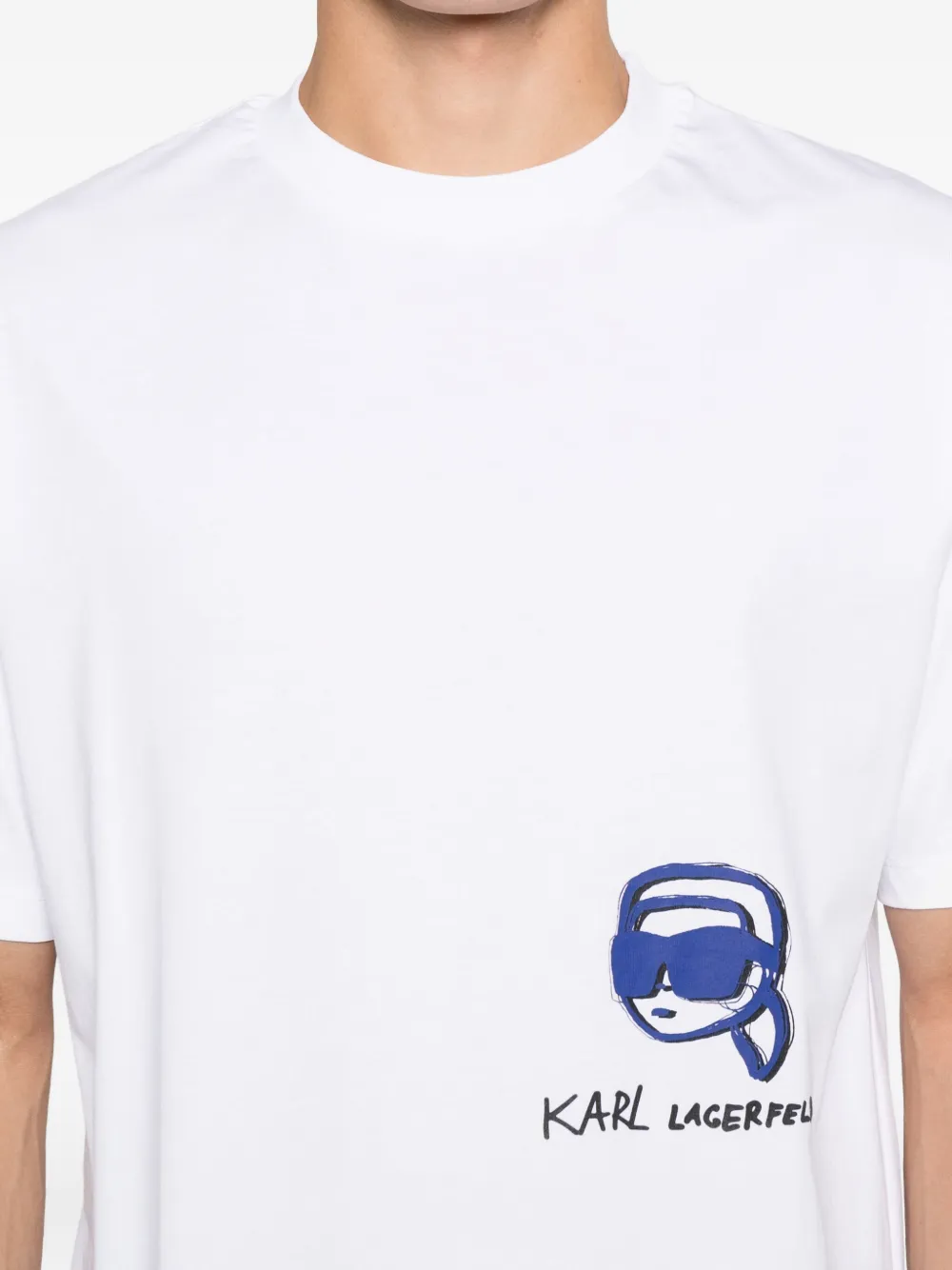 Karl Lagerfeld T-shirt met logoprint Wit