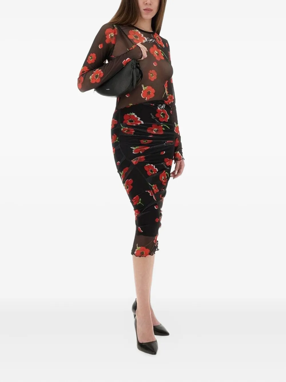 MOSCHINO JEANS floral-print top - Zwart